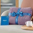 Bedsure GentleSoft Fleece Blankets Twin Size Fog Purple - Image 7