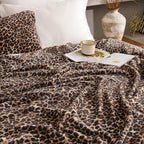 BEDELITE Fleece Blanket Soft Plush Twin Size Blanket Brown Leopard 60"x80" | - Image 6