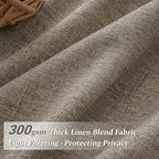 Dark Tan Soft Semi Sheer 102 Inch Long Curtains 2 Panels Set - Image 3