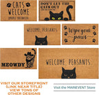 Welcome Peasants Black Cat Doormat Outdoor 30x17 Inch, Funny Welcome Mat | - Image 4