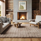 nuLOOM Jeni Taupe Checkered Washable Runner Rug - Image 7