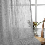 MYSKY HOME 95 Inch Curtains Farmhouse Light Filtering Privacy Curtain Drapes - Image 4