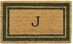 Calloway Mills 153042436J Sage Green Border 24" x 36" Monogram Doormat by Callowaymills