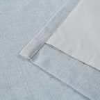 Vision Home Blue Gray Pinch Pleated Full Blackout Curtains Linen Blended Room - Image 6