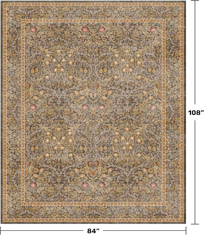 Boho 7x9 Brown Rug for Living Room - Image 2