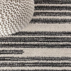 JONATHAN Y Khalil Modern Berber Stripe Cream/Black Indoor Area Rug, Contemporary - Image 5