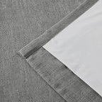 Vision Home Pinch Pleated Dark Grey Blackout Curtains 84 inch Linen Blended - Image 6