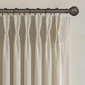 Light Brown Natural Linen 100 Inch Patio Curtains by PleatedDrapes