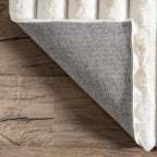 nuLOOM Kai Off White Striped Washable Area Rug, Off White - Image 4
