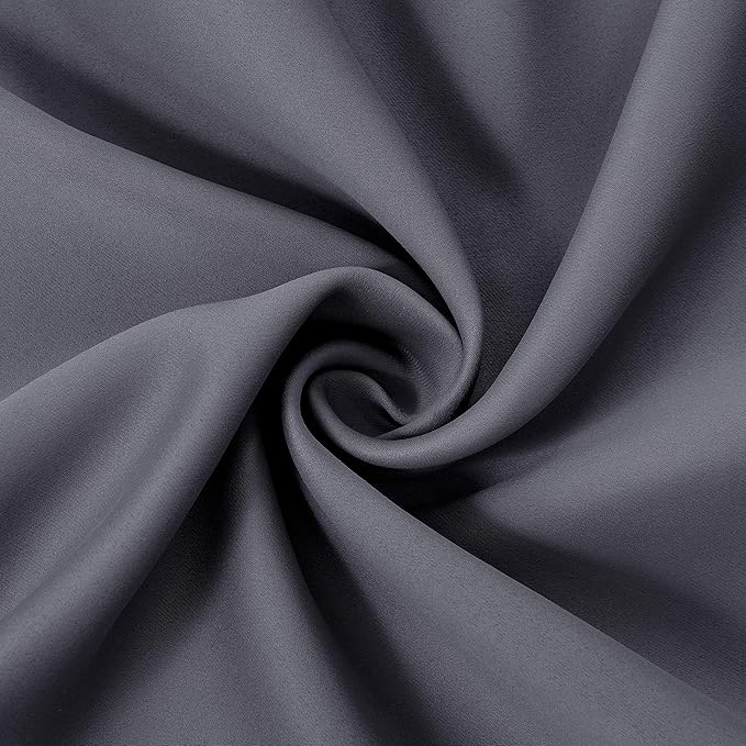Grey Thermal Blackout Curtains/52 x 54 Inch/Set of 2 Panels Room Darkening - Image 5