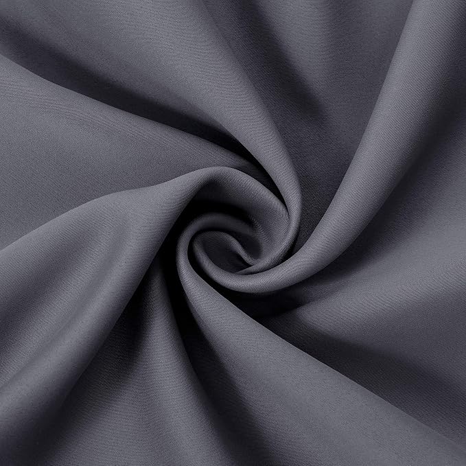 Grey Thermal Blackout Curtains/52 x 72 Inch/Set of 2 Panels Room Darkening - Image 5