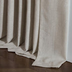 Burlywood Birch Pinch Pleated Thick Linen Curtains 108 Inches Long | 400GSM - Image 9