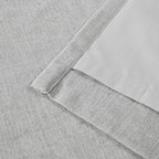 Vision Home Light Gray Pinch Pleated Full Blackout Curtains Linen Blended - Image 7