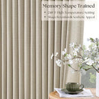Oatmeal Extra Wide 100% Black Out 102 Inch Curtains - Image 5