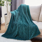 EXQ Home Soft Fleece Full Blanket – Cozy Lightweight 3D Imitation Turtle Shell - Image 3