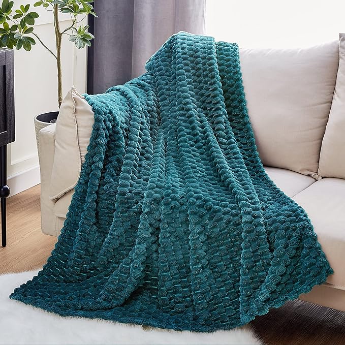 EXQ Home Soft Fleece Full Blanket – Cozy Lightweight 3D Imitation Turtle Shell - Image 3