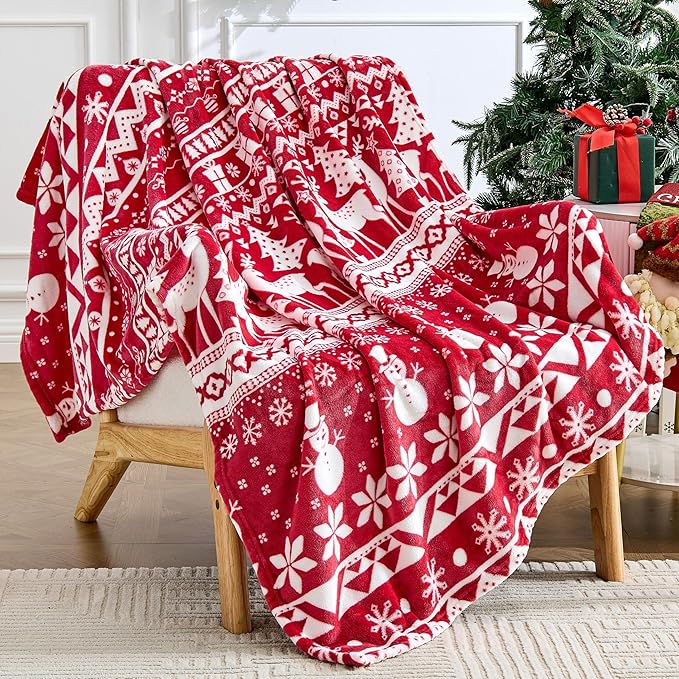 Edenleaf Christmas Blanket Soft Cozy Fleece Throws by Edenleaf