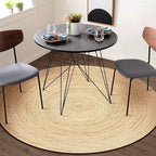 Hausattire Jute Braided Round Rug, 5 ft | 100% natural jute, hand woven - Image 5