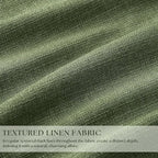 102 Inch Olive Green Linen Pinch Pleated Black Out Curtains - Image 3