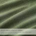 100 Inch Olive Green Linen Pinch Pleated Blackout Curtains - Image 3