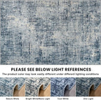 9x12 Washable Area Rug for Living Room Bedroom: Non-Slip Modern Blue Gold | - Image 9